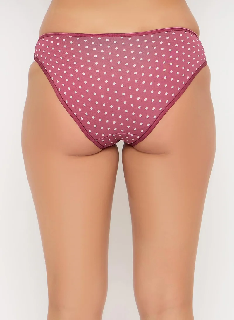كلوفيا Clovia Pack of 3 Low-Waist Polka Print Bikini Panties