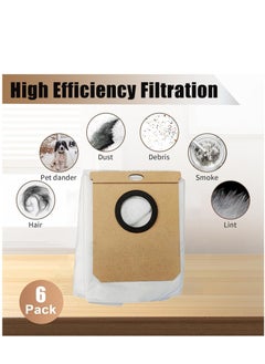Y&D Replacement Dust Bags for Eufy L50 SES, L60 Conga Home 10000, 8090 Ultra, 9090 AI, Haier H9+, Vacuum Cleaner Automatic Airclean Dirt Disposal Accessory Part (6 Packs)  - Image 3