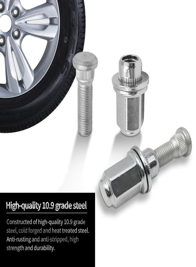 UOIENRT 4Pcs M12x1.50 90942-01058 90942-02049 Hub Bolt Wheel Lug Stud Nut Kit Replacement for Toyota Corolla Camry 4Runner Land Cruiser Supra Avalon Sienna Lexus GS350 GX460 ES300 - Image 4