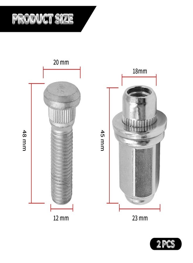 UOIENRT 4Pcs M12x1.50 90942-01058 90942-02049 Hub Bolt Wheel Lug Stud Nut Kit Replacement for Toyota Corolla Camry 4Runner Land Cruiser Supra Avalon Sienna Lexus GS350 GX460 ES300 - Image 5