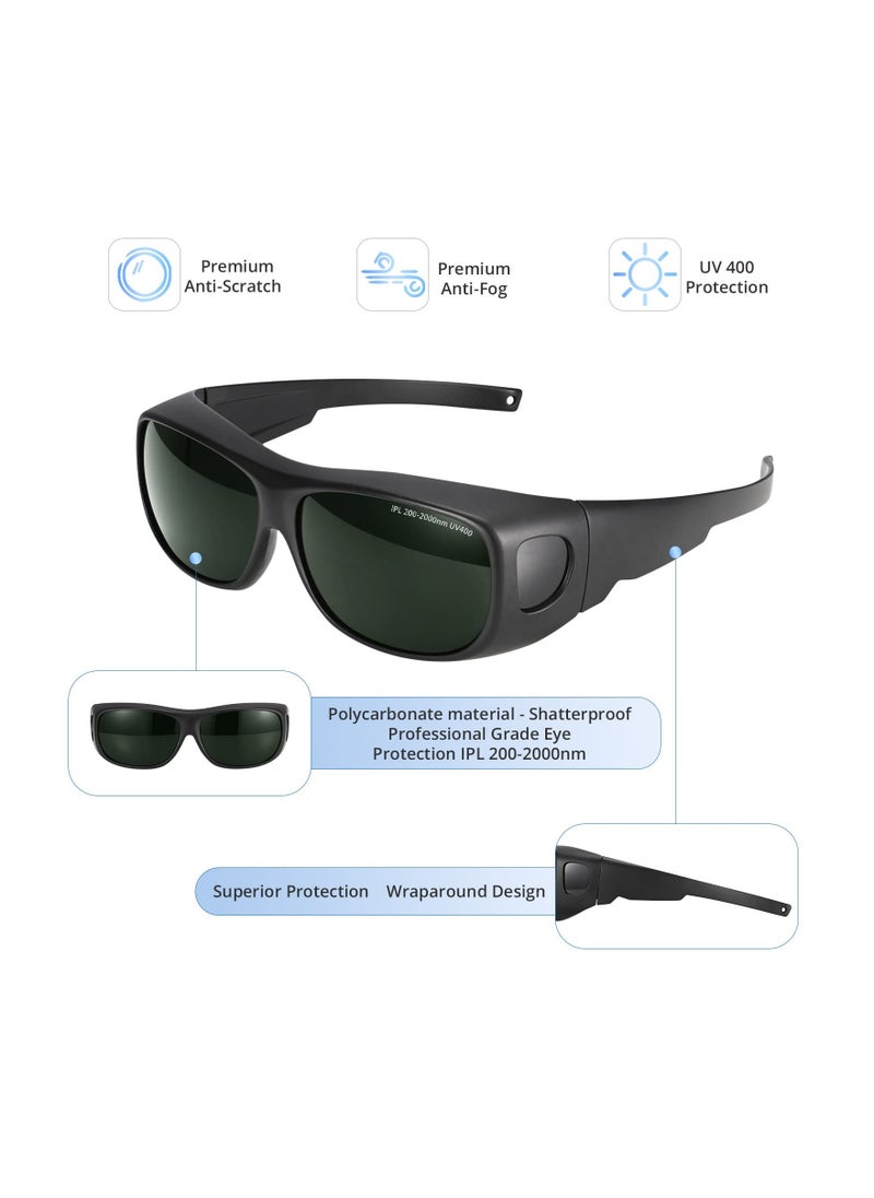 SYOSI - Laser Safety Glasses 200nm-2000nm Protective Goggles for Laser Hair Removal and Cosmetology Operators with Eye Protection - Image 1