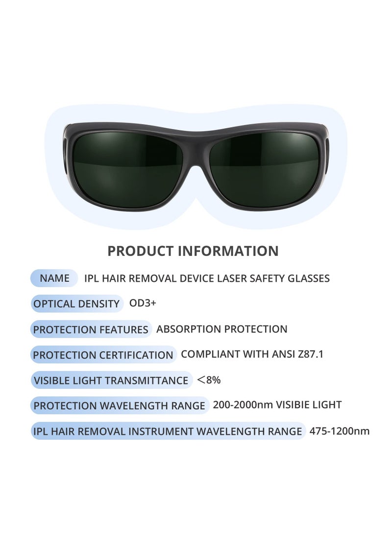 SYOSI - Laser Safety Glasses 200nm-2000nm Protective Goggles for Laser Hair Removal and Cosmetology Operators with Eye Protection - Image 1