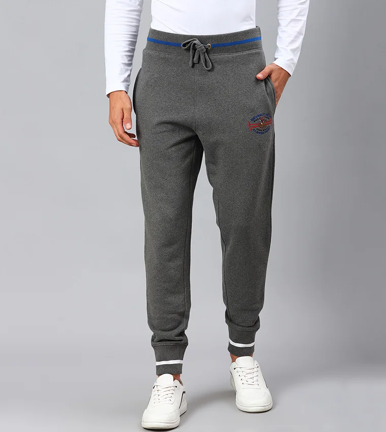 BEVERLY HILLS POLO CLUB Solid Drawstring Waist Joggers