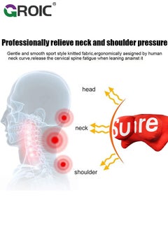 GROIC 1 Pack Car Headrest Pillow Neck Support, Super Cozy Car Headrest Pillow, Car Neck Pillow, Ergonomic Design, Travel Pillow Car Pillow for Neck/Back Pain Relief Creativity Car Interior Supplies  - Image 5