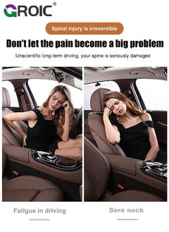 GROIC 1 Pack Car Headrest Pillow Neck Support, Super Cozy Car Headrest Pillow, Car Neck Pillow, Ergonomic Design, Travel Pillow Car Pillow for Neck/Back Pain Relief Creativity Car Interior Supplies  - Image 4
