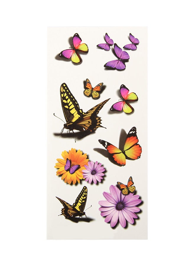 نيبمينينت ملصق تاتو مؤقت لتزيين الجسم بصور زهور ثلاثية الأبعاد ومضاد للماء متعدد الألوان