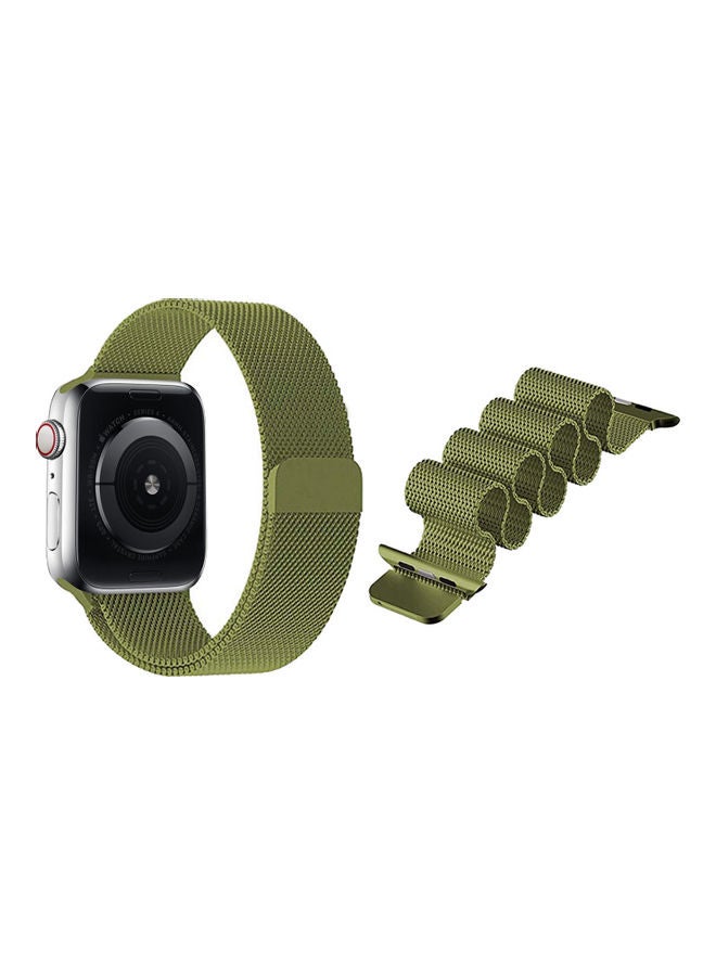 Perfii Milanese Replacement Band for Apple Watch Grass Green - Image 2