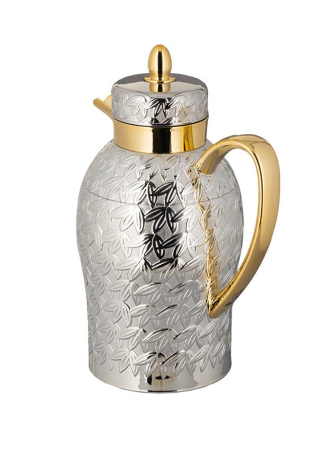 Alsaif Alsaif 2-Piece Coffee And Tea Vacuum Flask Set, Leak-Proof And Keeps Drinks Hot. Size: 1.0/0.70 Liters. Color: Nickel/Gold  - Image 3