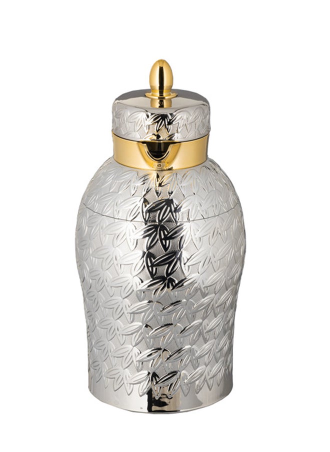 Alsaif Alsaif 2-Piece Coffee And Tea Vacuum Flask Set, Leak-Proof And Keeps Drinks Hot. Size: 1.0/0.70 Liters. Color: Nickel/Gold  - Image 4