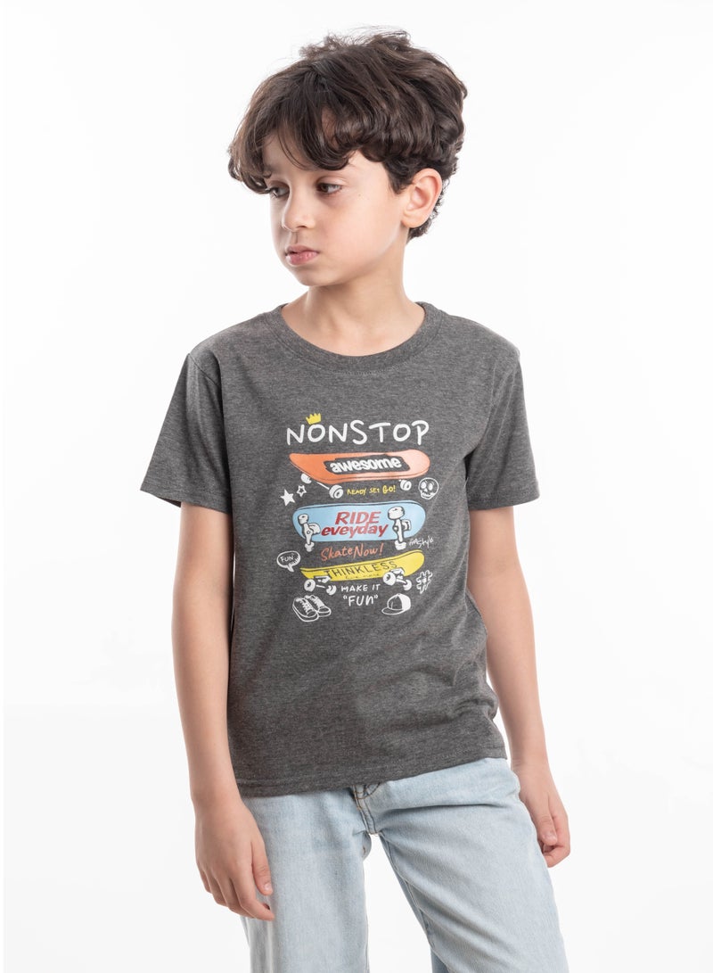 T-Shirts For Boys 100% Cotton (4-6-8) Years  - Image 3
