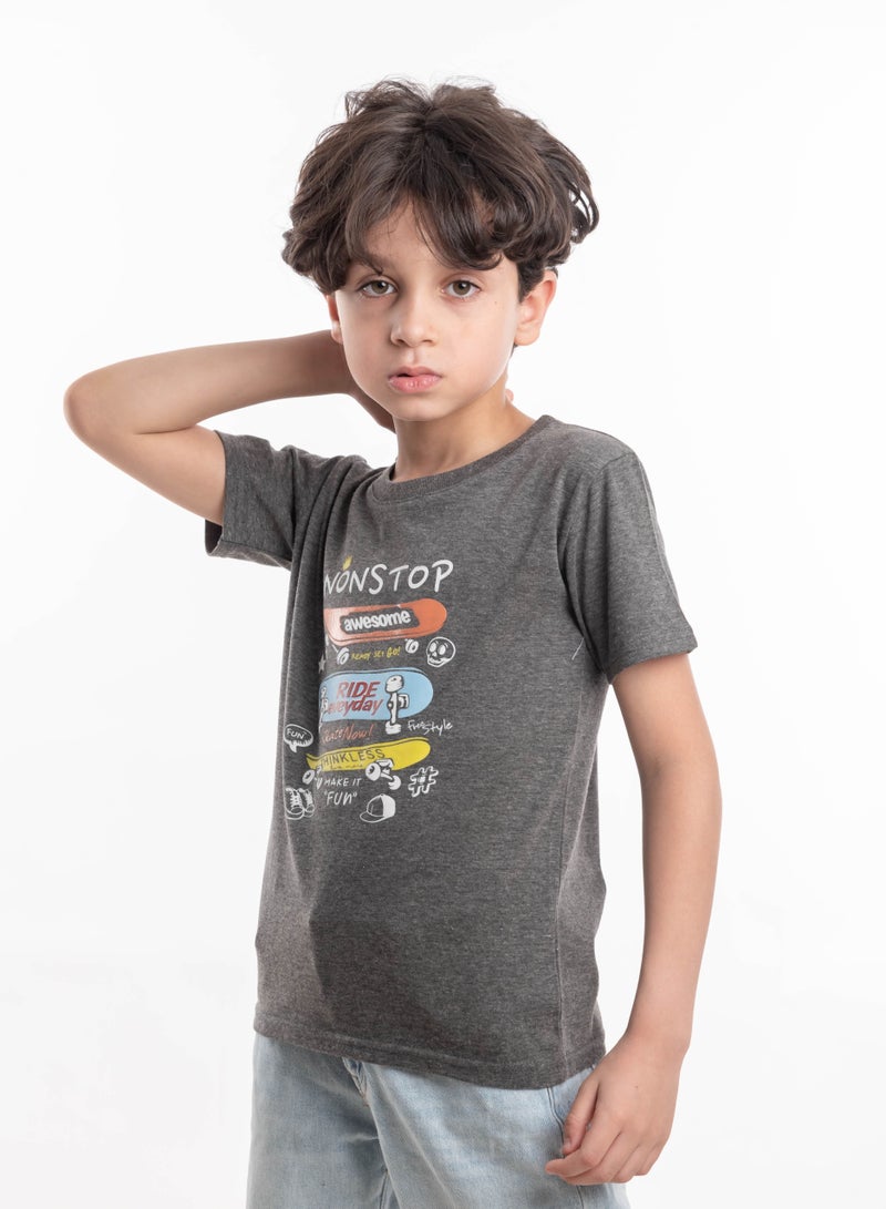 T-Shirts For Boys 100% Cotton (4-6-8) Years  - Image 4