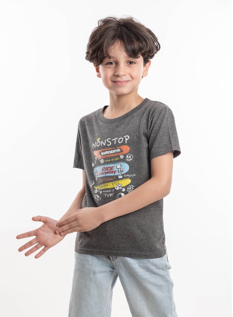T-Shirts For Boys 100% Cotton (4-6-8) Years  - Image 2