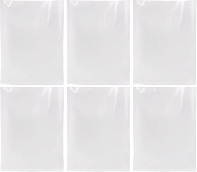 6 Pcs Extra Large Heavy Duty Plastic Drawstring Bags, Clear 47.2 X 59.1 in, Ideal for Moving Storage, Waterproof & Dustproof - Image 1
