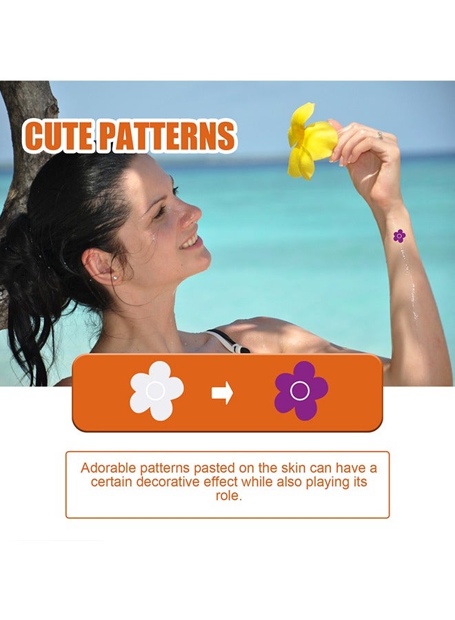 EELHOE UV Stickers for Sunscreen, 120 Count UV Detection Stickers, Sweat & Waterproof UV Activated Sunscreen Stickers, Changes Color to Help Prevent Sunburn - Image 5