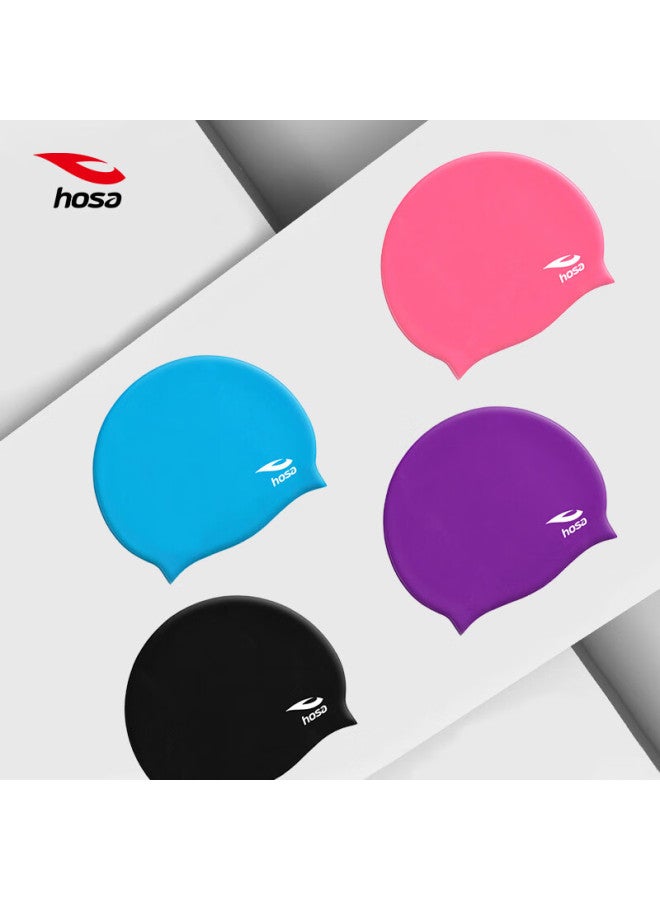 Hosa Unisex Silicone Waterproof Swim Cap With High Elasticity, Comfortable Fit, Long Hair Protection, And Ear Protection - Image 2