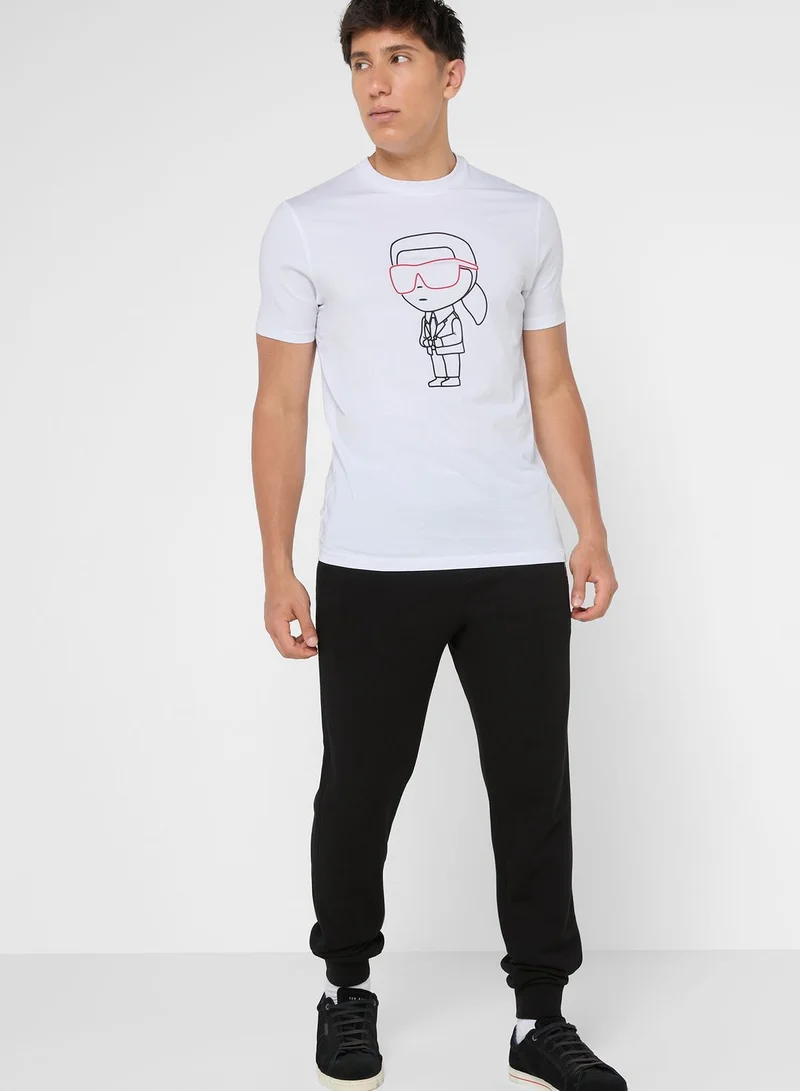 Karl Lagerfeld Casual Crew Neck T-Shirt