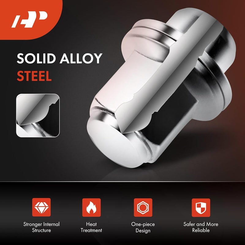 A-Premium Wheel Lug Nuts Set for INFINITI QX56, QX80 & Nissan Armada - 6 Pieces - Image 4