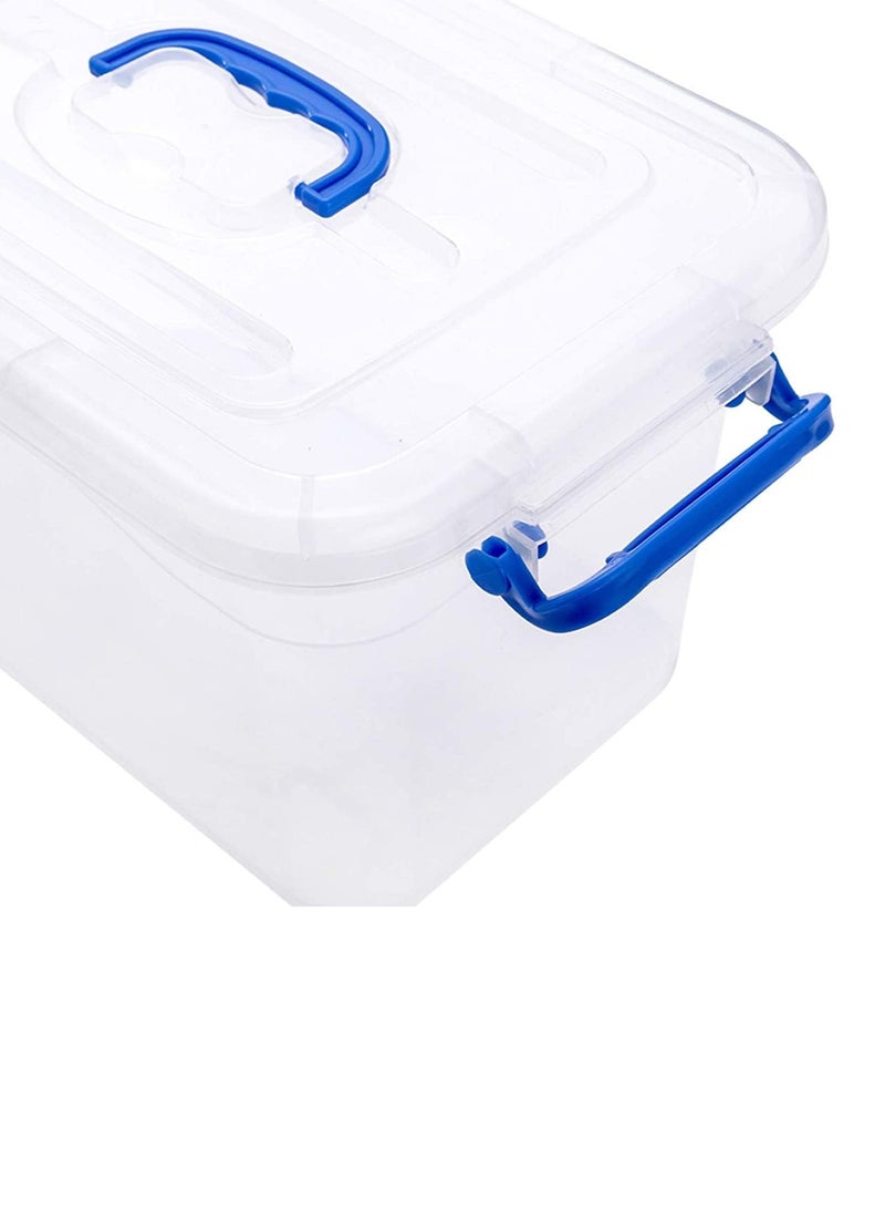Selecto Selecto Besto Plastic Storage Box With Lid 35 LTR Semi Clear 1 Pcs Set With Wheel | For Clothes, Toys, Books, Snacks, Shoes and Grocery Storage Box. (35 LTR Wheel) - Image 3
