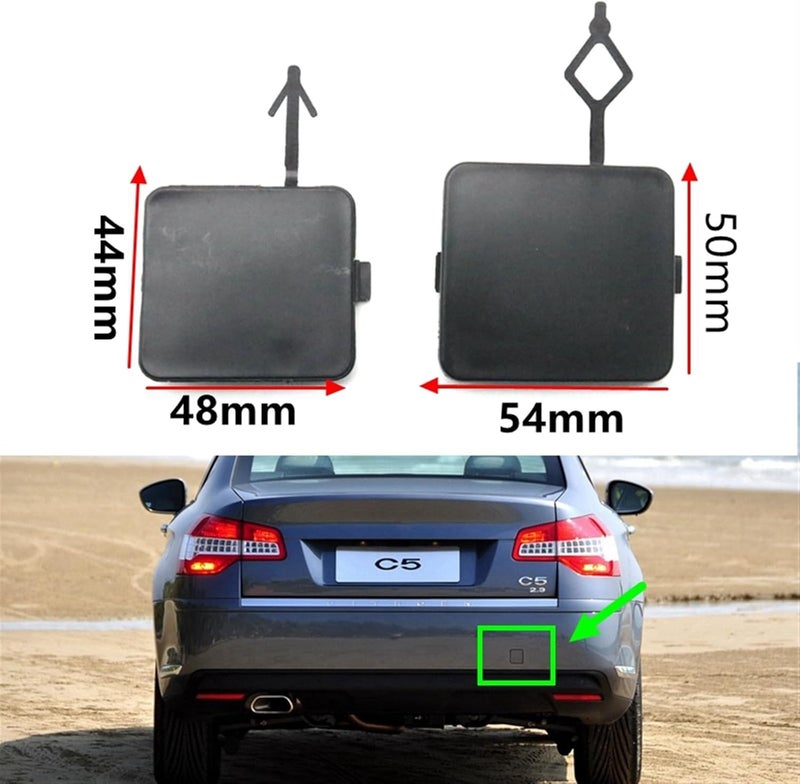 QASULER Car Rear Bumper Tow Hook Cover for Citroen C5 - Image 3