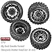 BRCatWPark RC Truck Tires 12mm14mm17mm Hex RC Wheels and Tires for 110 Big Rock Granite VortekStampede Rustler HossL0s1 Rc 4wdRC Monster Truck Car Wheel 4PcsCarbon Black - Image 4