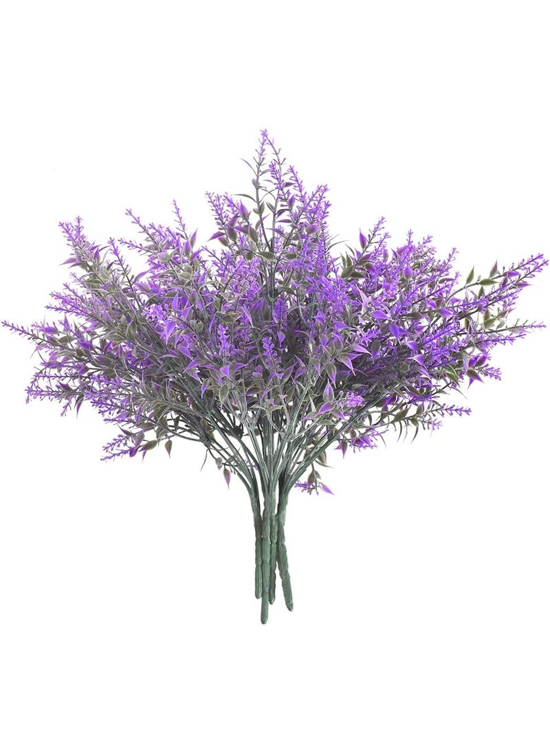 homEdge homEdge Artificial Lavender Pick 6 Bundles Outdoor UV Resistant Aritificial Bouguet for Decoration  - Image 1