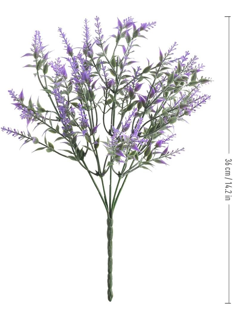 homEdge homEdge Artificial Lavender Pick 6 Bundles Outdoor UV Resistant Aritificial Bouguet for Decoration  - Image 4
