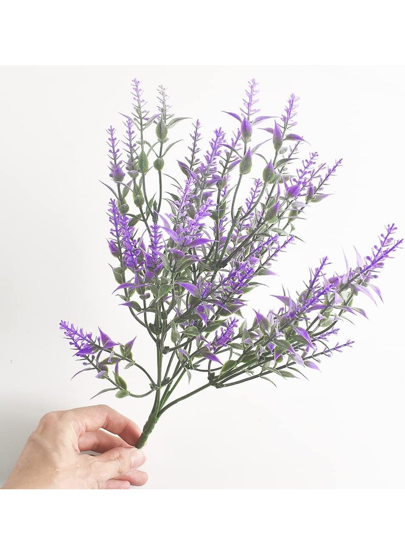 homEdge homEdge Artificial Lavender Pick 6 Bundles Outdoor UV Resistant Aritificial Bouguet for Decoration  - Image 2