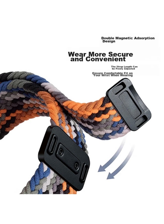 Mssm Compatible Apple Watch Band For Apple Iwatch S10/9/8/7/se/ultra2, Nylon Braided Loop Strap With Magnetic Clasp 38/40/41mm - Image 4
