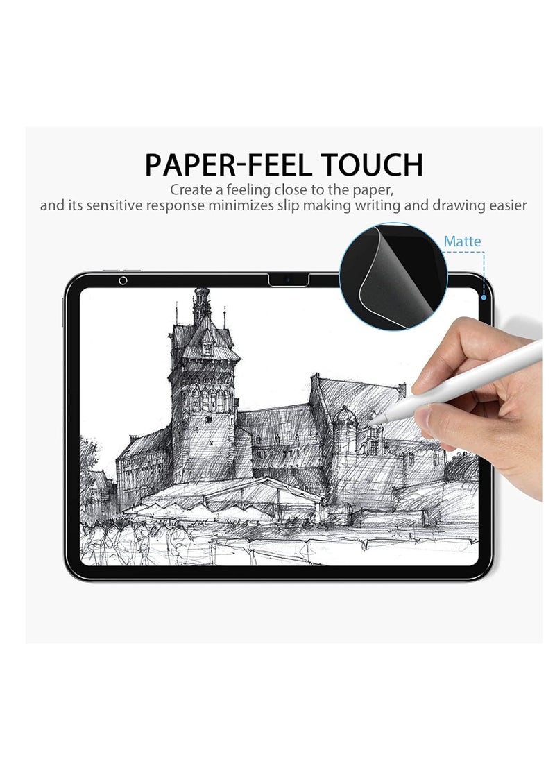 واقي شاشة Paperfeel متوافق مع iPad الجيل العاشر (10.9 بوصة، 2022)، يكتب مثل الورق/حساسية عالية/مضاد للوهج، متوافق مع Apple Pencil - Image 1