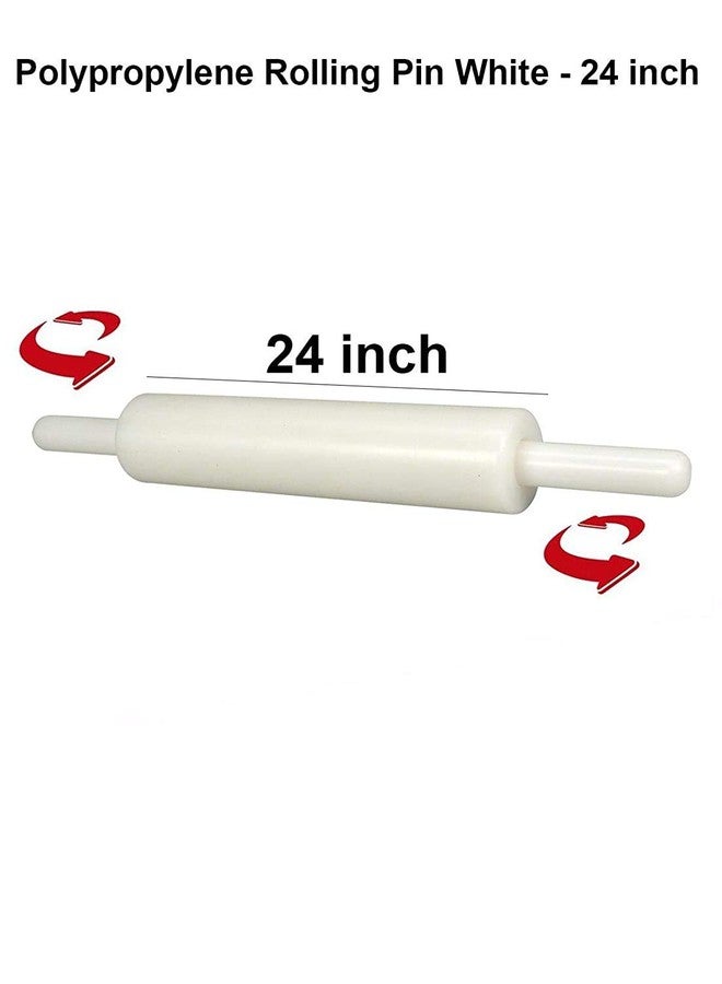 Cake Decor Polypropylene Rolling Pin White – 24 inch - Image 2