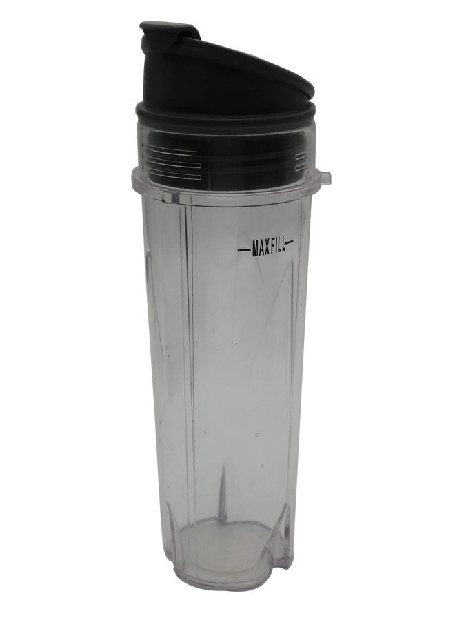 WuYan Replacement parts Blender16 Ounce Cups with Sip & Seal Lid,Compatible with Nutri Ninja blender BL200 30/ BL201 30/BL201C 30/BL203QBK 30 BL100 30/BL102 30/BL101 30 (3tabs 16oz cup, Grey) - Image 2