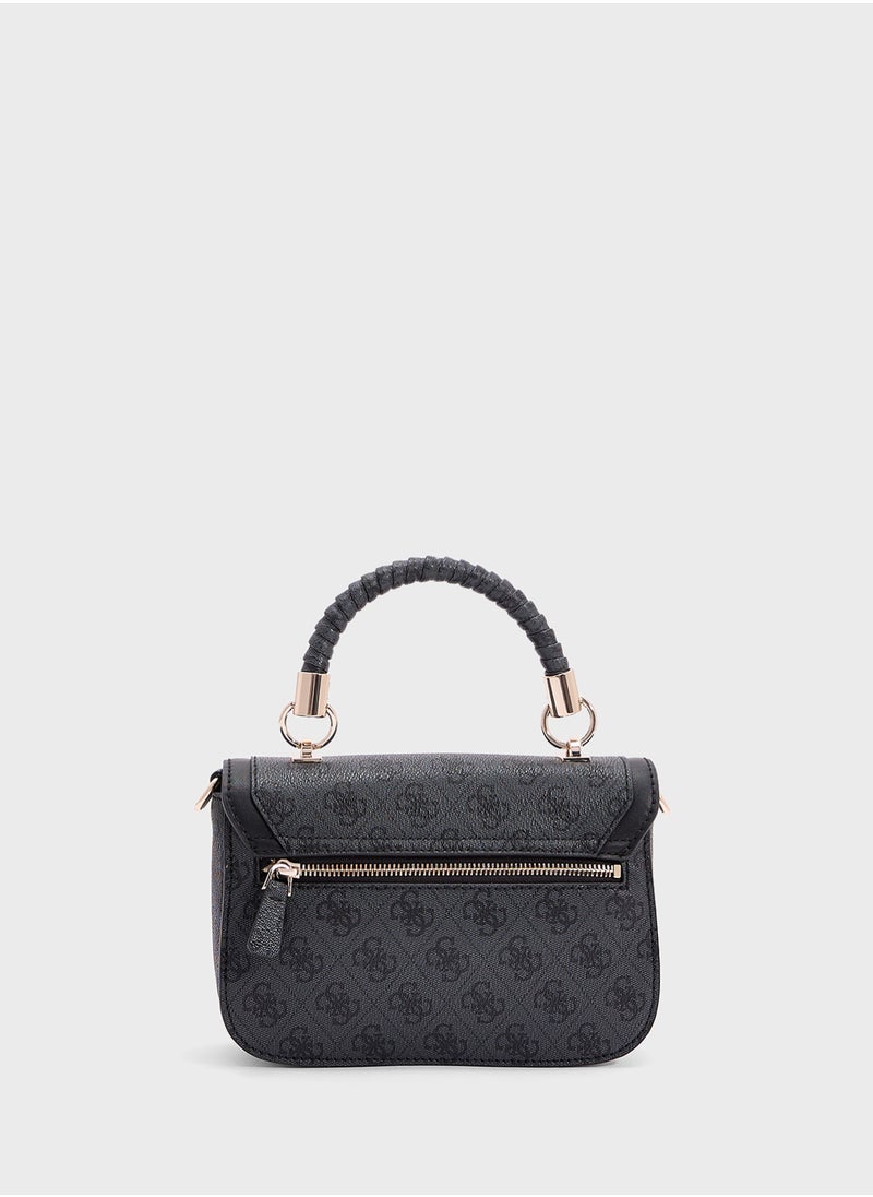 GUESS Orlina Logo Top Handle Flap Satchel  - Image 2