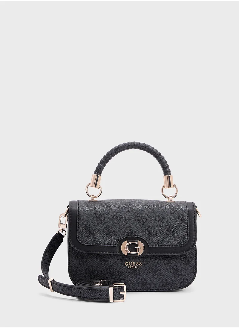 GUESS Orlina Logo Top Handle Flap Satchel