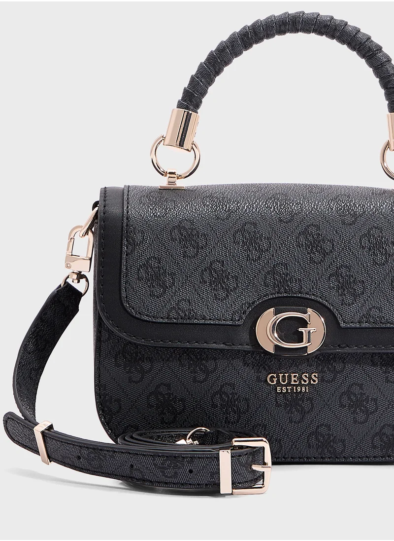 GUESS Orlina Logo Top Handle Flap Satchel