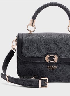 GUESS Orlina Logo Top Handle Flap Satchel  - Image 4