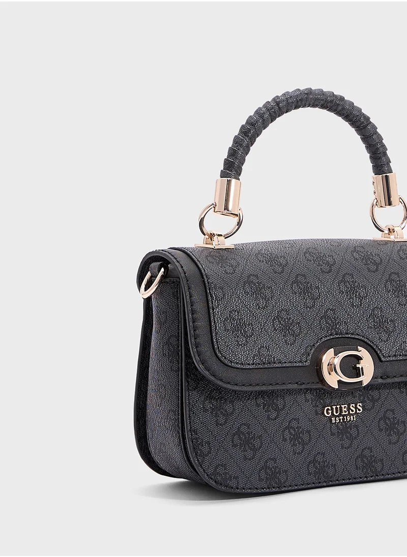 GUESS Orlina Logo Top Handle Flap Satchel