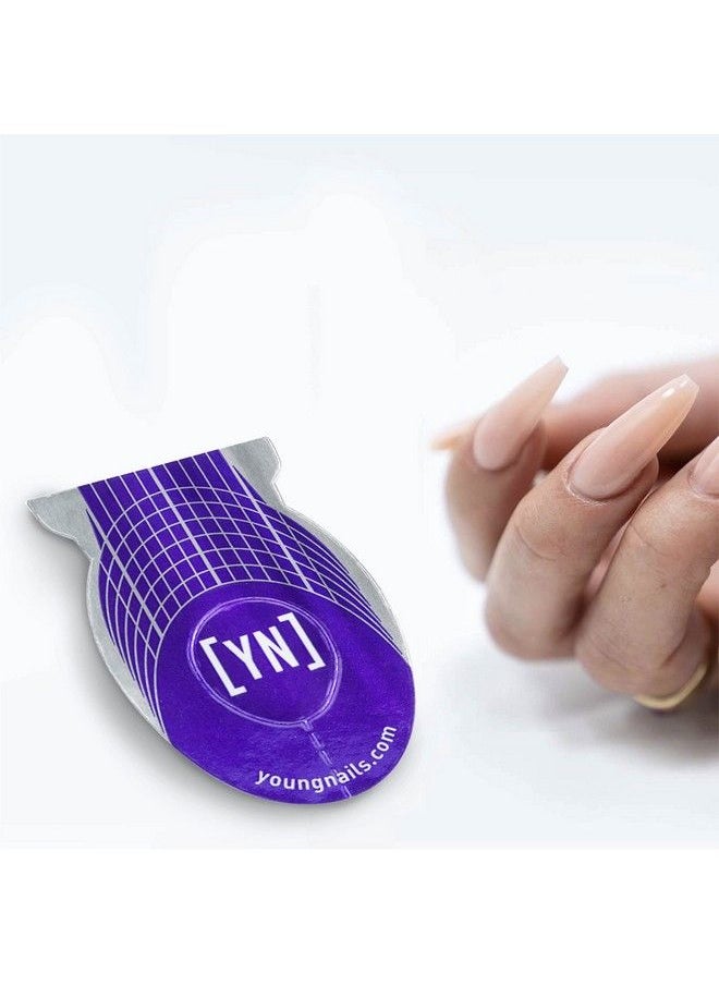 Young Nails - Yni Artistic Nail Forms For False Nails. Salon Quality Nail Extension Product For Beginners And Professionals. Easy Guides To Build Out Long Elegant Strong Nails 500 Count - Image 1