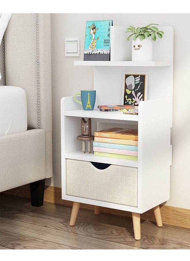 C&C Home - Modern Design 3 Shelfs and 1 Drawer Side Table 36.5 x 27.5 x 71 cm - Image 1