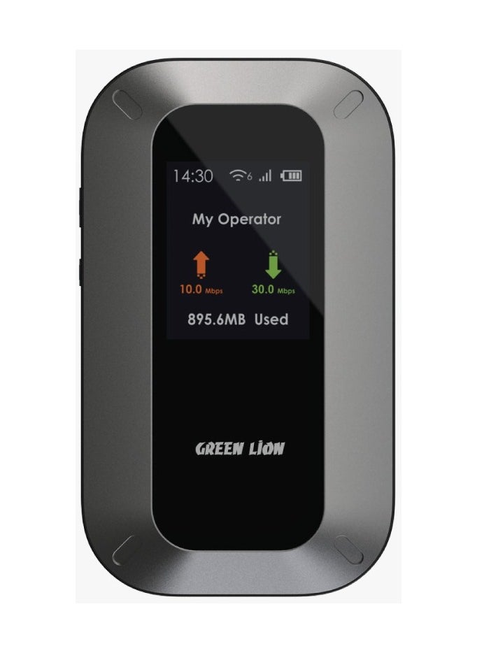 GREEN LION Portable Mifi Router 3000mAh Battery with Up To 50Mbps Upload Speed and Up To 150Mbps Download Speed / Up to 10 Connected Devices / Automatic Configuration / Supports Up To 32GB TF Card - Black  - Image 1