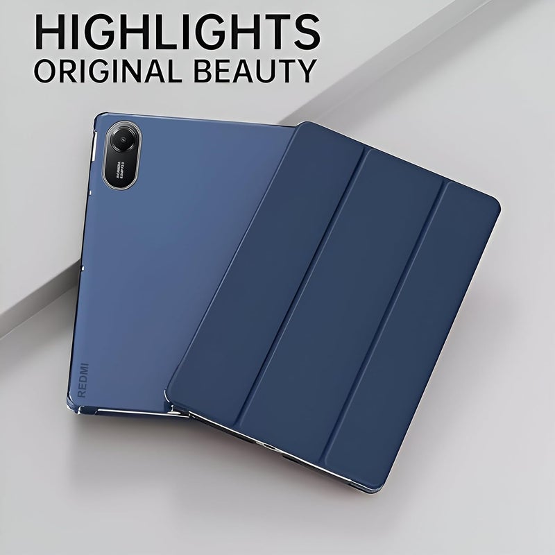 ProElite Case Cover for Xiaomi Redmi Pad 2 11 inch Cover, Smart Flip Case Cover for Xiaomi Redmi Pad 2 11 inch Translucent Back with Stylus Pen [Auto Sleep Wake Feature], Dark Blue - Image 4