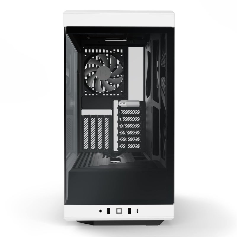 Hyte Y40 Modern Aesthetic Panoramic Tempered Glass Mid-Tower ATX Computer Gaming Case with PCIE 4.0 Riser Cable Included, White (CS-HYTE-Y40-BW) - Image 2