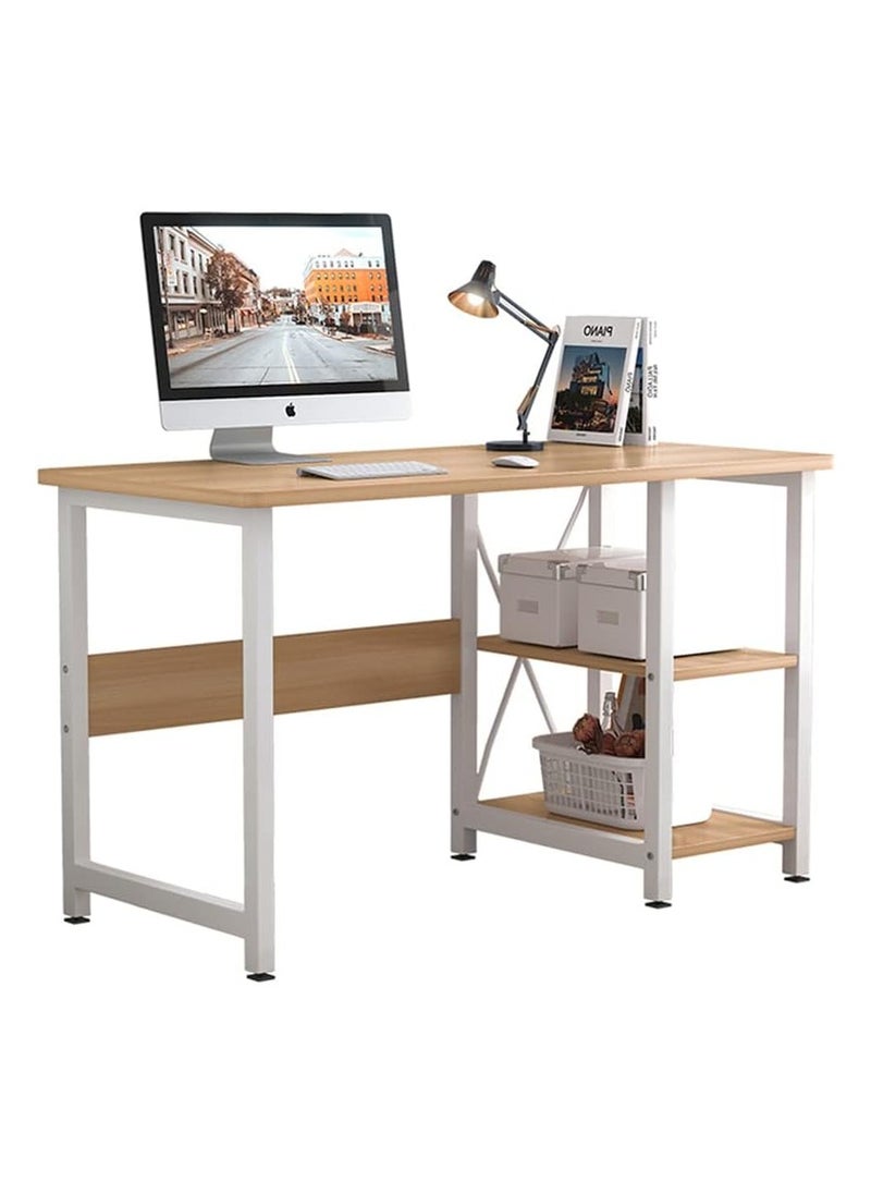 AGD Computer Desk with Side Storage Shelves with Sturdy Legs  - Image 1