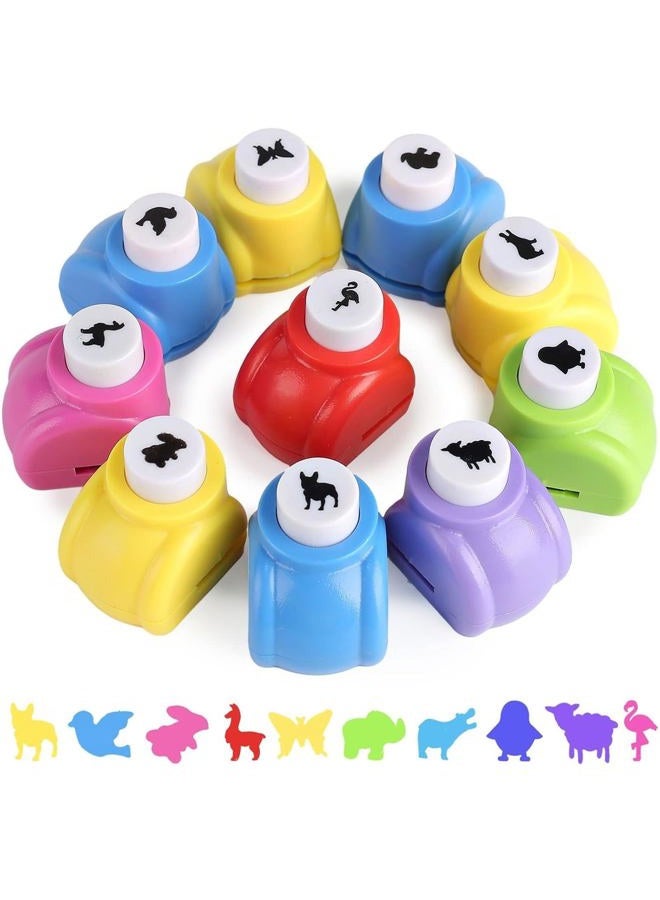 LoveInUSA 10 PCS Land Animal Shaped Craft Hole Punch Set for DIY Crafting, Scrapbooking, Tissue Paper for Gift Bags, Wrapping Paper and Festival Wrapping Crafts, Birthday Confetti Maker Projects - Image 1
