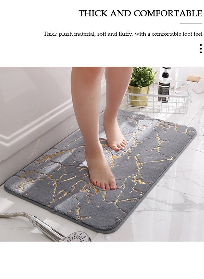DUNISO سجادة حمام سجادة ناعمة للغاية وذات قدرة على الامتصاص، سجاد حمام مضاد للانزلاق سريع الجفاف، سجادة حوض استحمام أرضية للحمام ودش 40*60 سم - Image 4