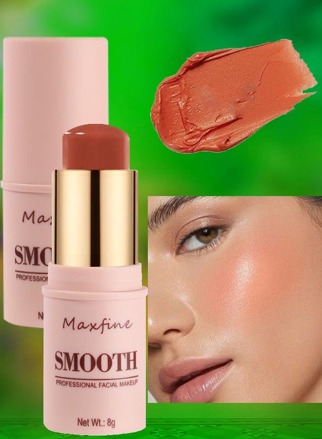 Maxfine 3 in 1 Multi Stick for Lipstick Blush and Eyeshadow Professional Facial Makeup Multi Stick for Lips Cheeks and Eyes Long Lasting Smooth Blush Stick Blusher Tinted Moisture Stick 05  - Image 1