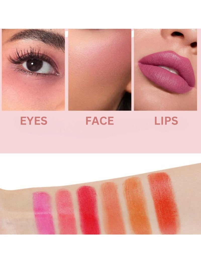 Maxfine 3 in 1 Multi Stick for Lipstick Blush and Eyeshadow Professional Facial Makeup Multi Stick for Lips Cheeks and Eyes Long Lasting Smooth Blush Stick Blusher Tinted Moisture Stick 05  - Image 2
