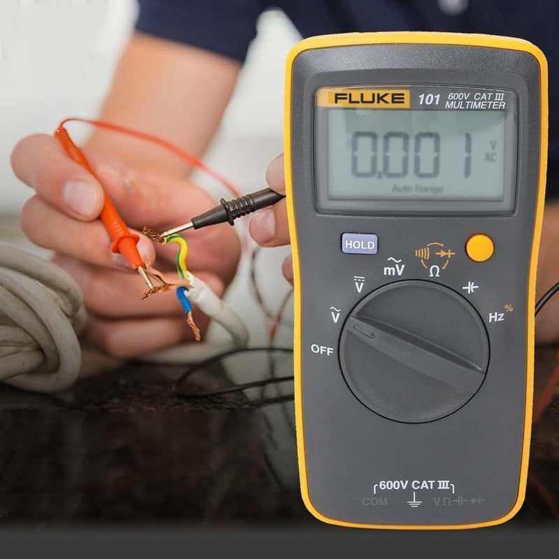 FLUKE Fluke 101 Digital Multimeter 6000 Counts Volt Meter IP40 ACDC Volt Ohm Tester Continuity Test with Buzzer Portable Electrical Tool Tests Live Wire  - Image 4