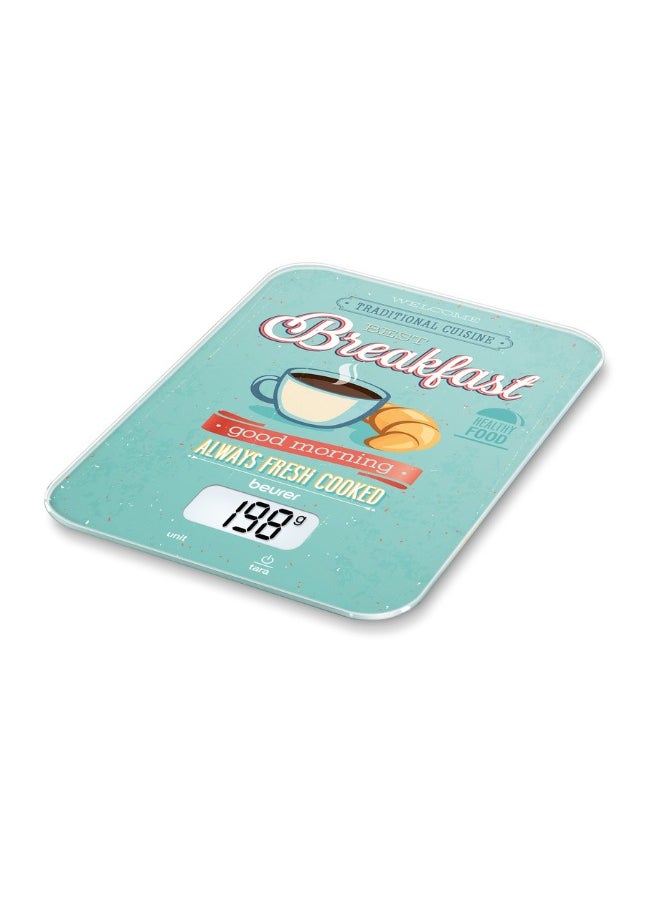 Beurer - KS 19 Breakfast Kitchen Scale – Easy-to-Read LCD, Modern Touch Operation, 5kg Capacity, Glass Surface with Tare Function - Image 1