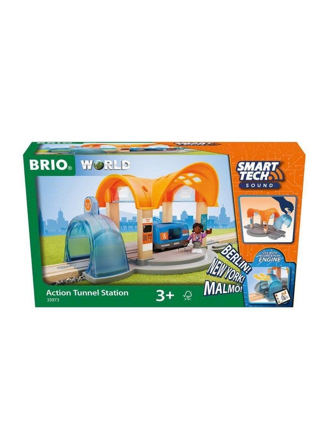 Brio BRIO 33973 Smart Tech Sound Action Tunnel Station | Wooden Toy Train Set for Kids Age 3 and Up  - Image 1