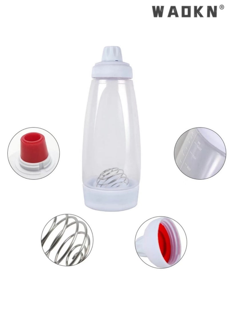 WAOKN Portable Handheld Batter Dispenser,Ideal for Making Pancakes, Crepes, and Other Baked Goods , Easy-to-Use Mixing and Measuring Container with Built-in Level Indicators for Dispensing - Image 2